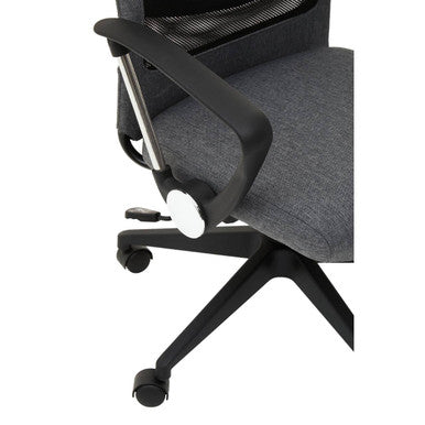 Brent Black Mesh And Grey Fabric Home Office Chair