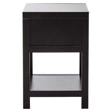 Sherman Black and Natural Bedside Table