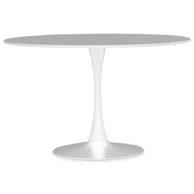 Laila Large White Round Dining Table - PN Home