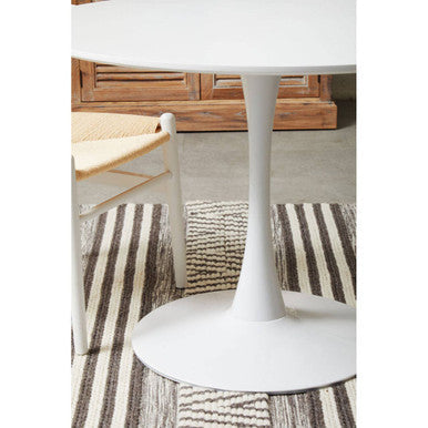 Laila Large White Round Dining Table - PN Home