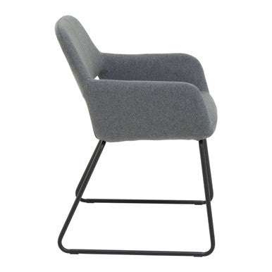 Stockholm Grey Fabric Dining Chair