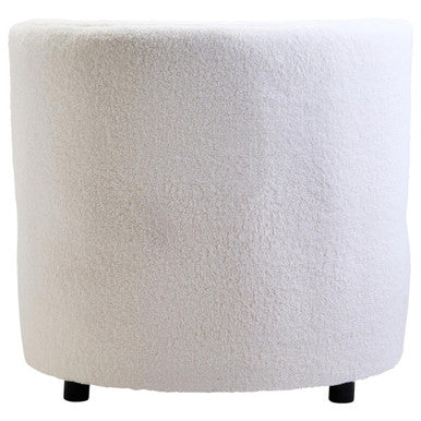 Montreal Ivory Boucle Effect Armless Lounge Chair - PN Home