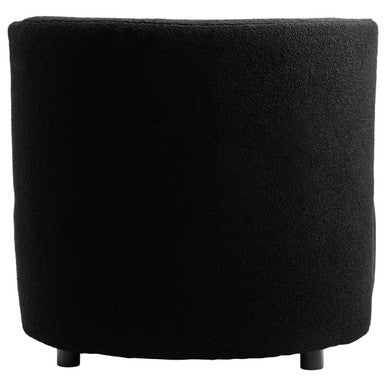 Montreal Black Boucle Effect Armless Lounge Chair