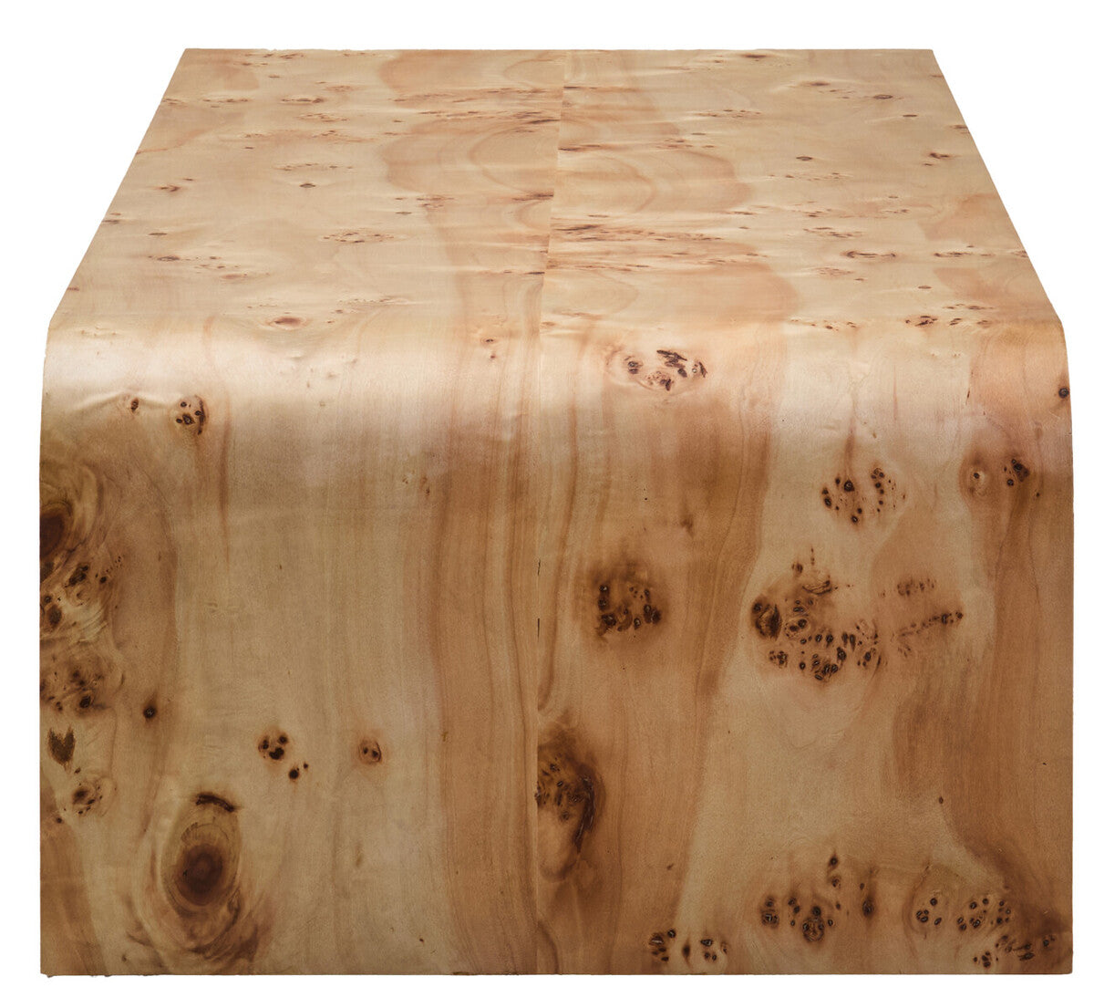 Mota Burl Wood Design Curved Coffee Table - PN Home