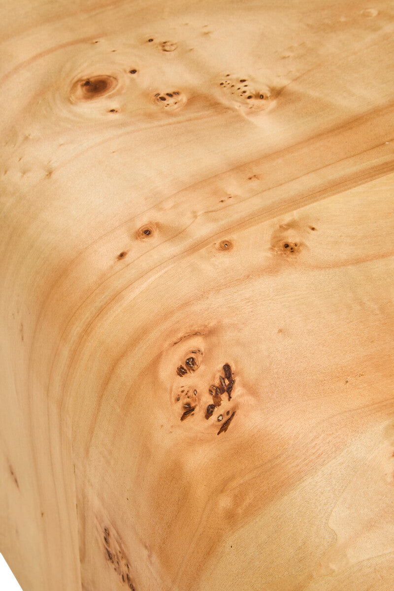 Mota Burl Wood Design Curved Coffee Table - PN Home