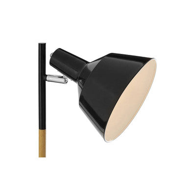 Bryant Black Metal and Wood Floor Lamp - PN Home