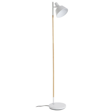 Bryant White Metal and Metal Floor Lamp - PN Home