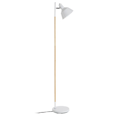 Bryant White Wood And Metal Floor Lamp