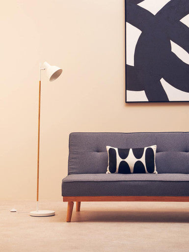 Bryant White Wood And Metal Floor Lamp