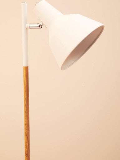 Bryant White Metal and Metal Floor Lamp - PN Home
