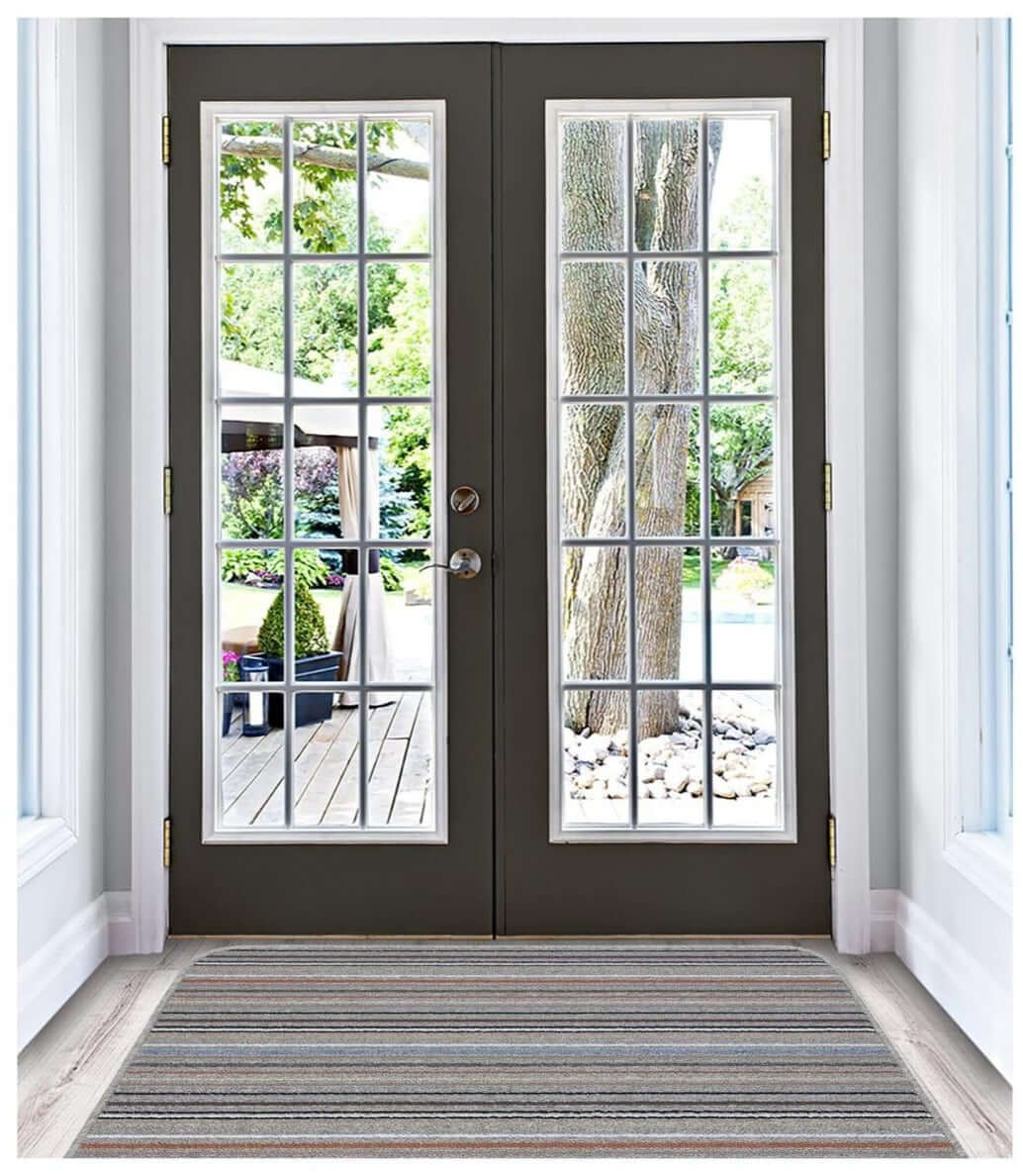 Stockholm Grey/Clay Washable Mat - PN Home
