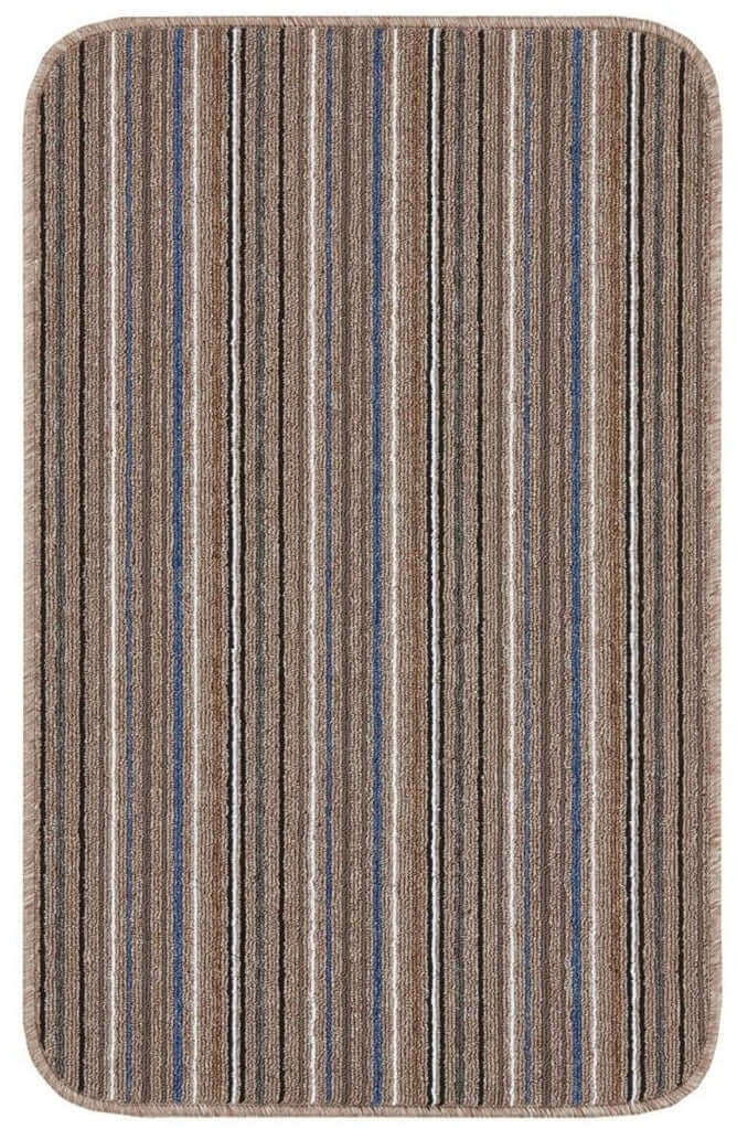 Stockholm Mocha/Blue Washable Mat - PN Home