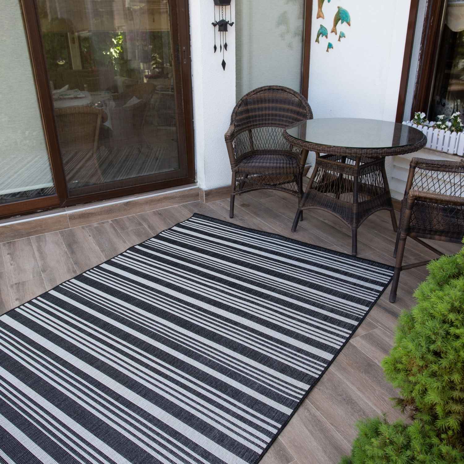 Ecology Outdoor Rug Black | 300bl - PN Home