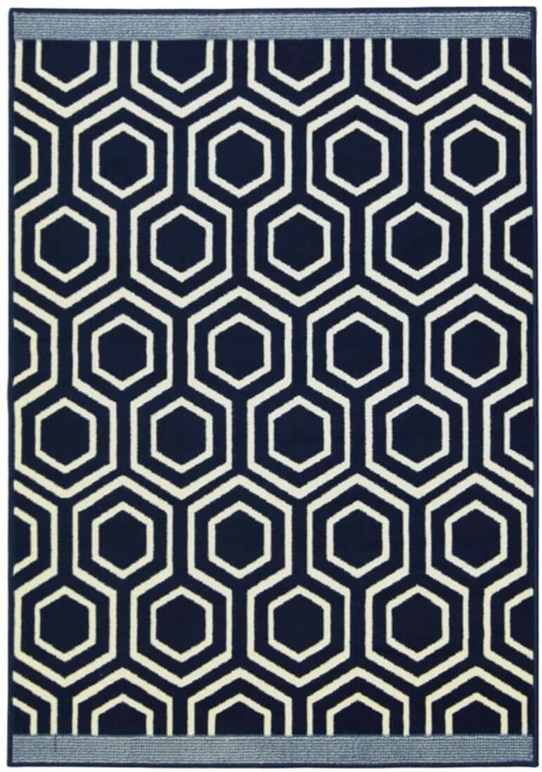 Maestro Honeycomb Navy Rug | 3035 X011 - PN Home