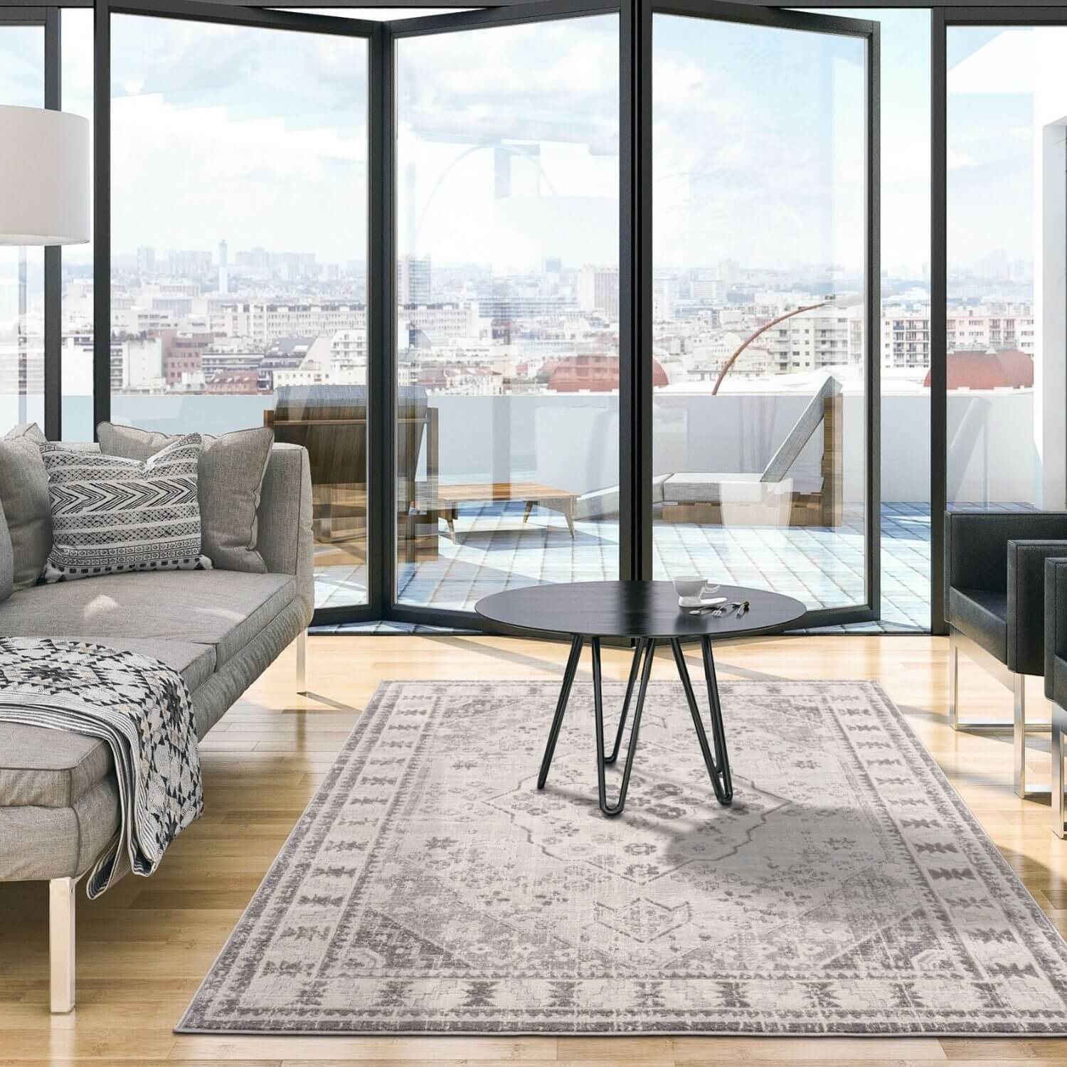 Montana Oriental Grey Rug  | 3920G - PN Home