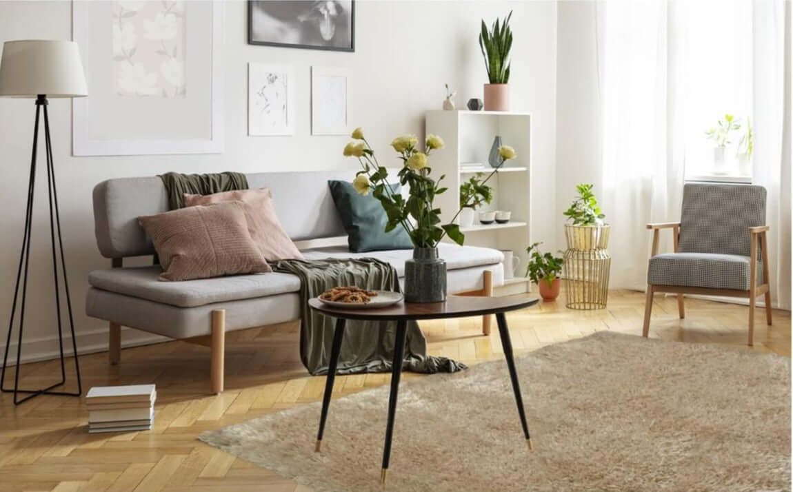 Lagom Natural Shaggy Rug - PN Home