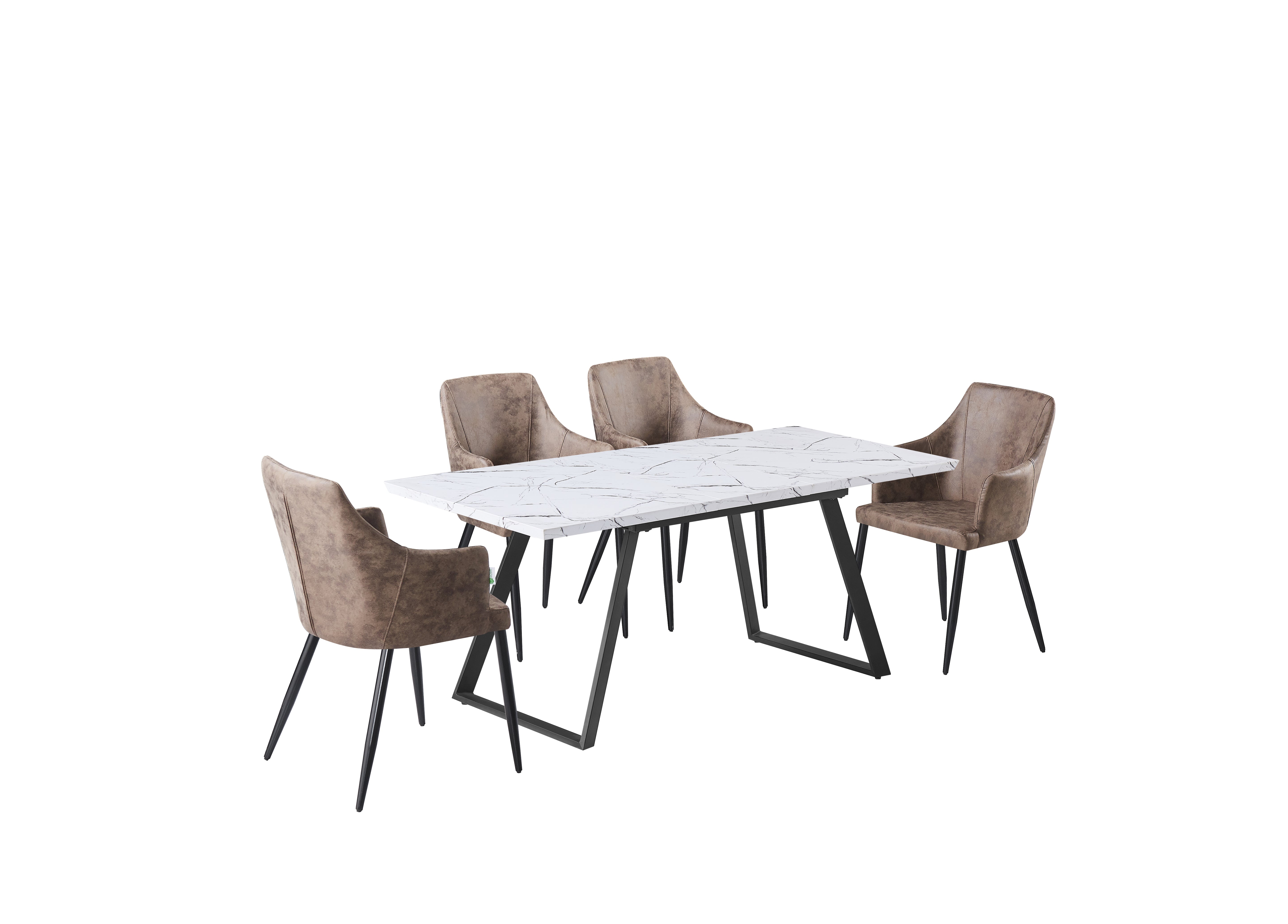 Zarah White Toga Lux Dining Set