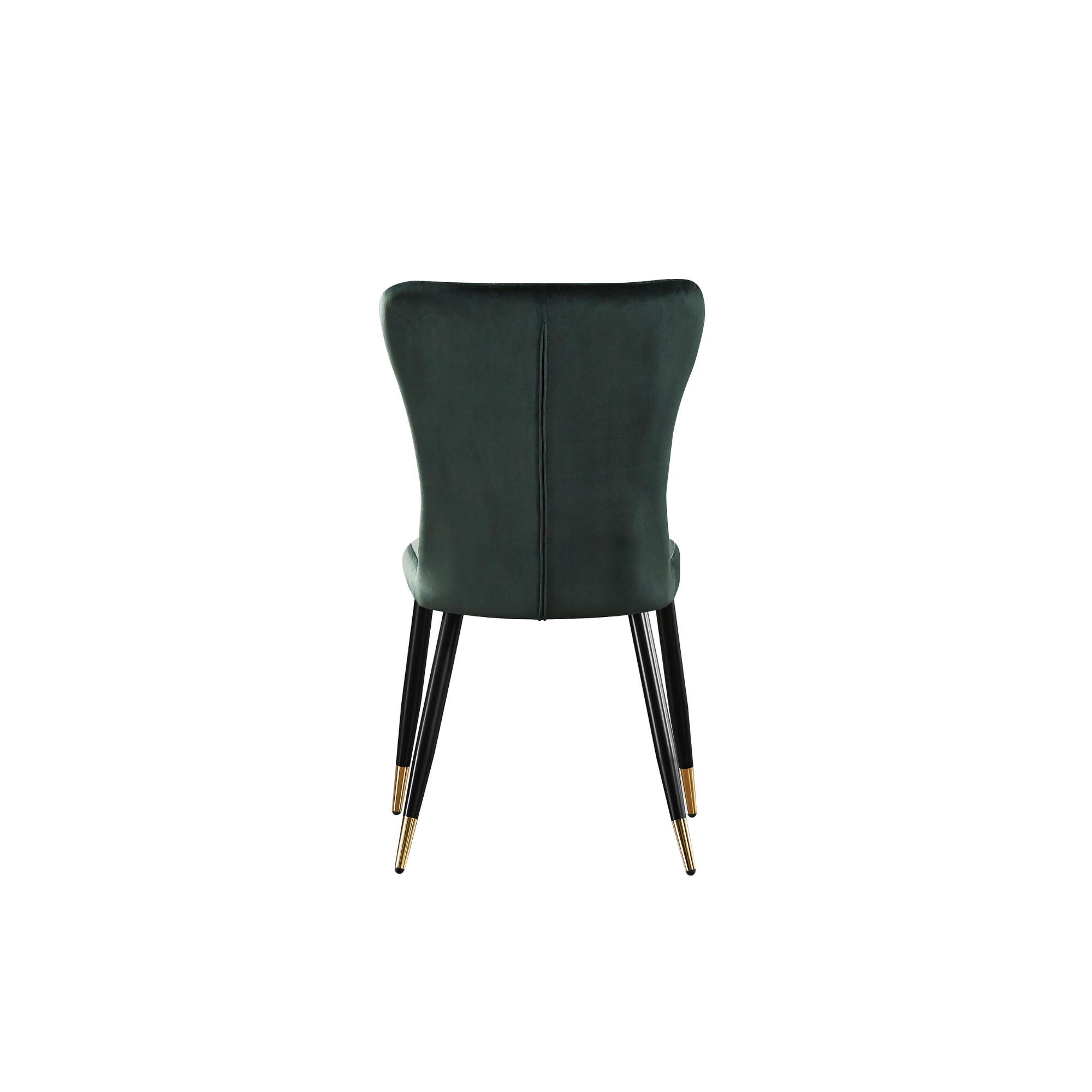 7 Pieces New York Rocco Dining Set - a Walnut Rectangular Dining Table and Set of 6 Green Dining Chairs