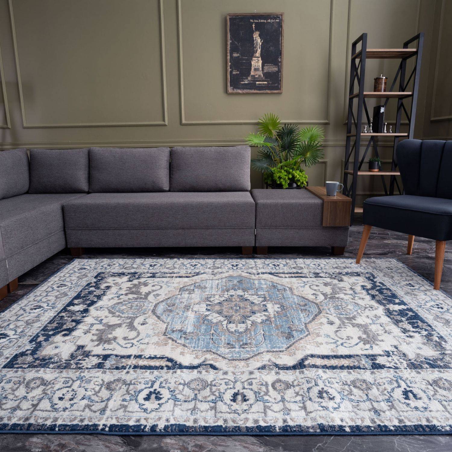 Montana Vintage Navy Rugs | 4040 - PN Home
