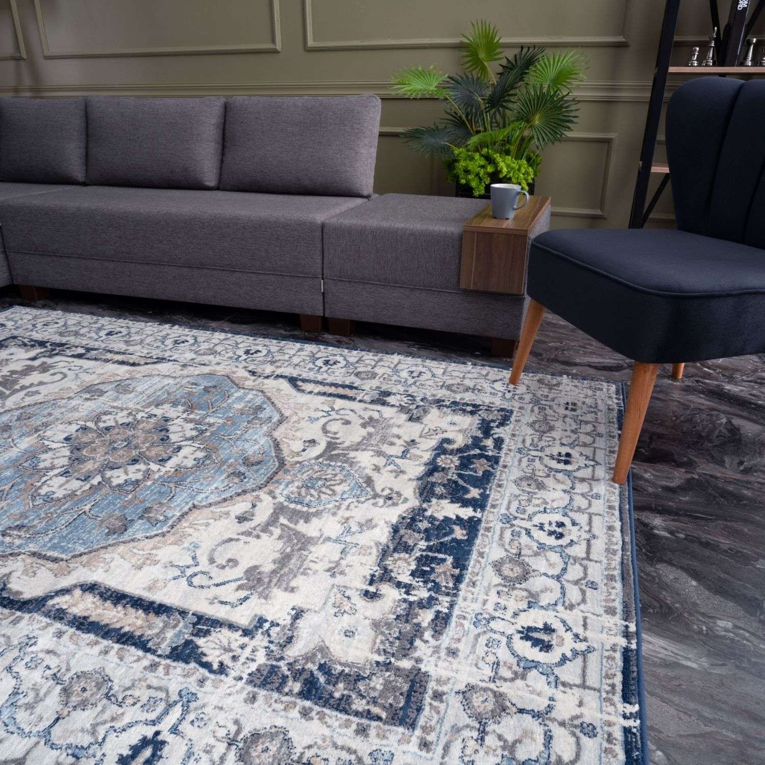 Montana Vintage Navy Rugs | 4040 - PN Home