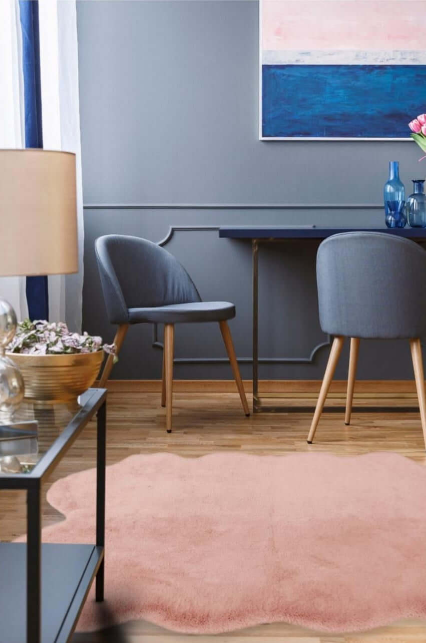 Luxury Pink Faux Fur Rug - PN Home