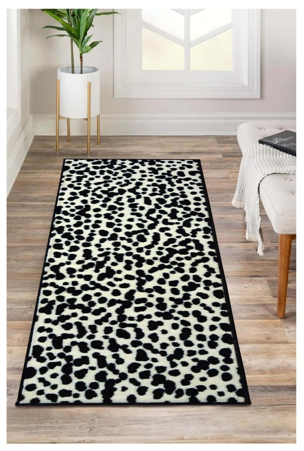 Maestro Dalmation Rug - Black & White - PN Home
