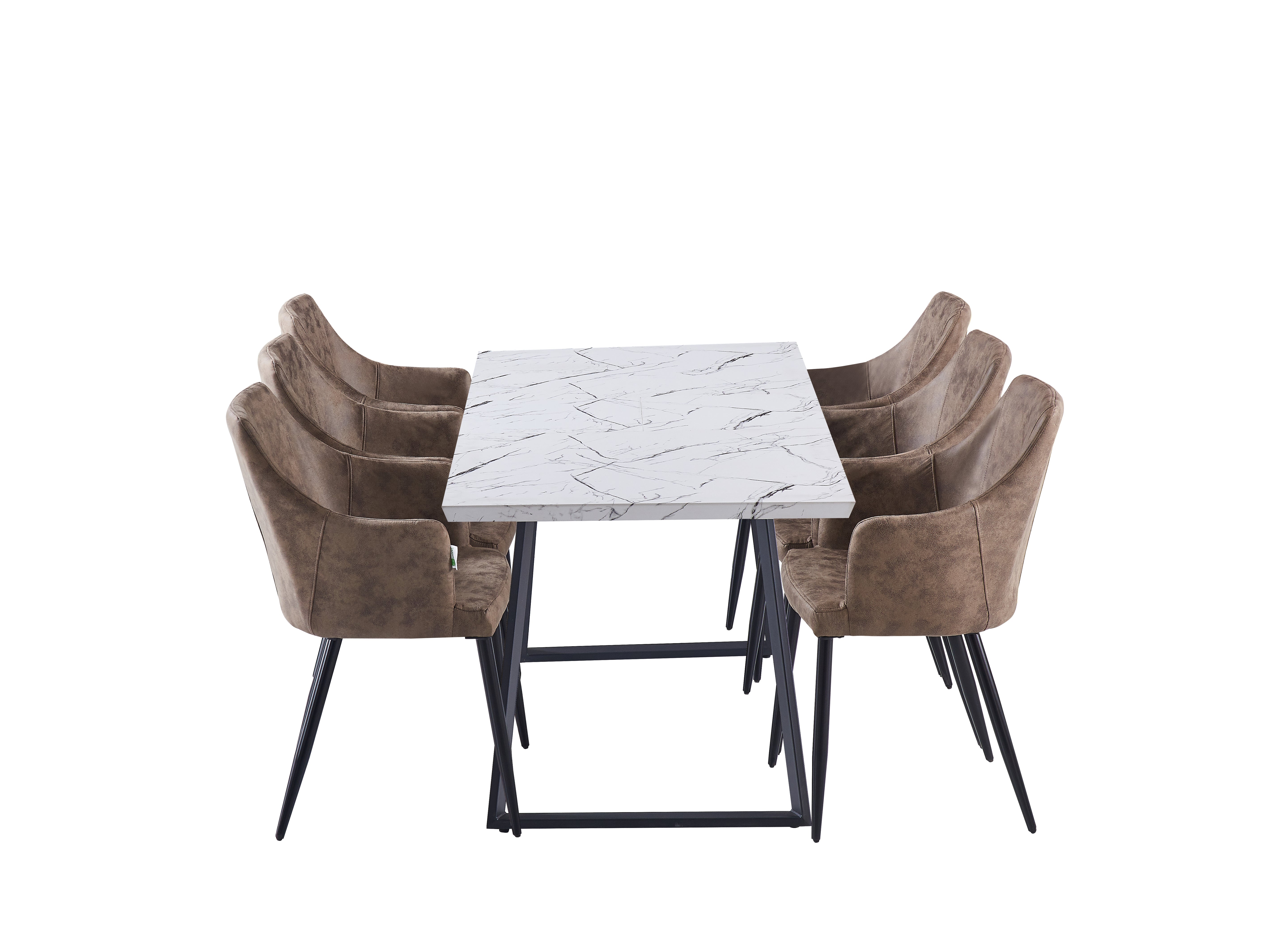 Zarah White Toga Lux Dining Set