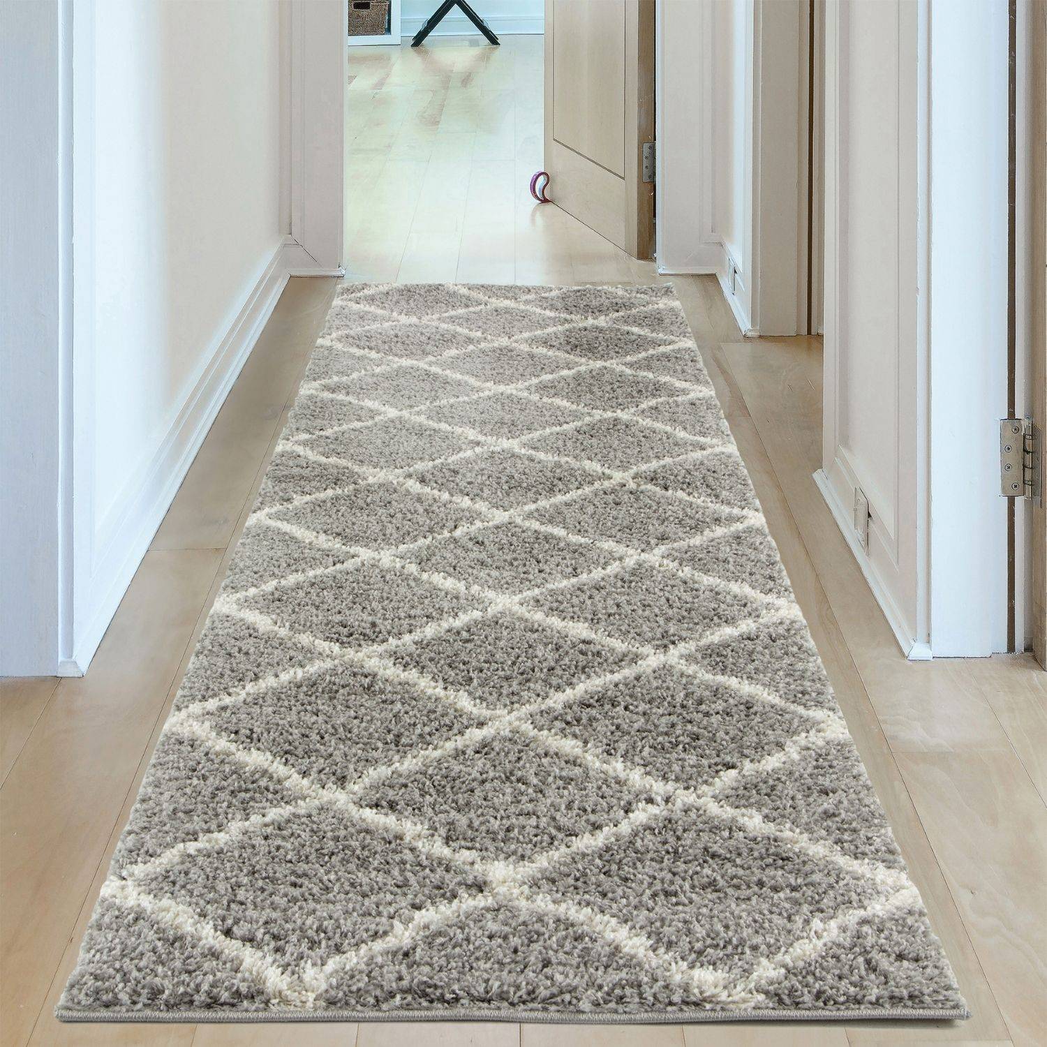 Moroccan Grey Shaggy Rug | 510 - PN Home