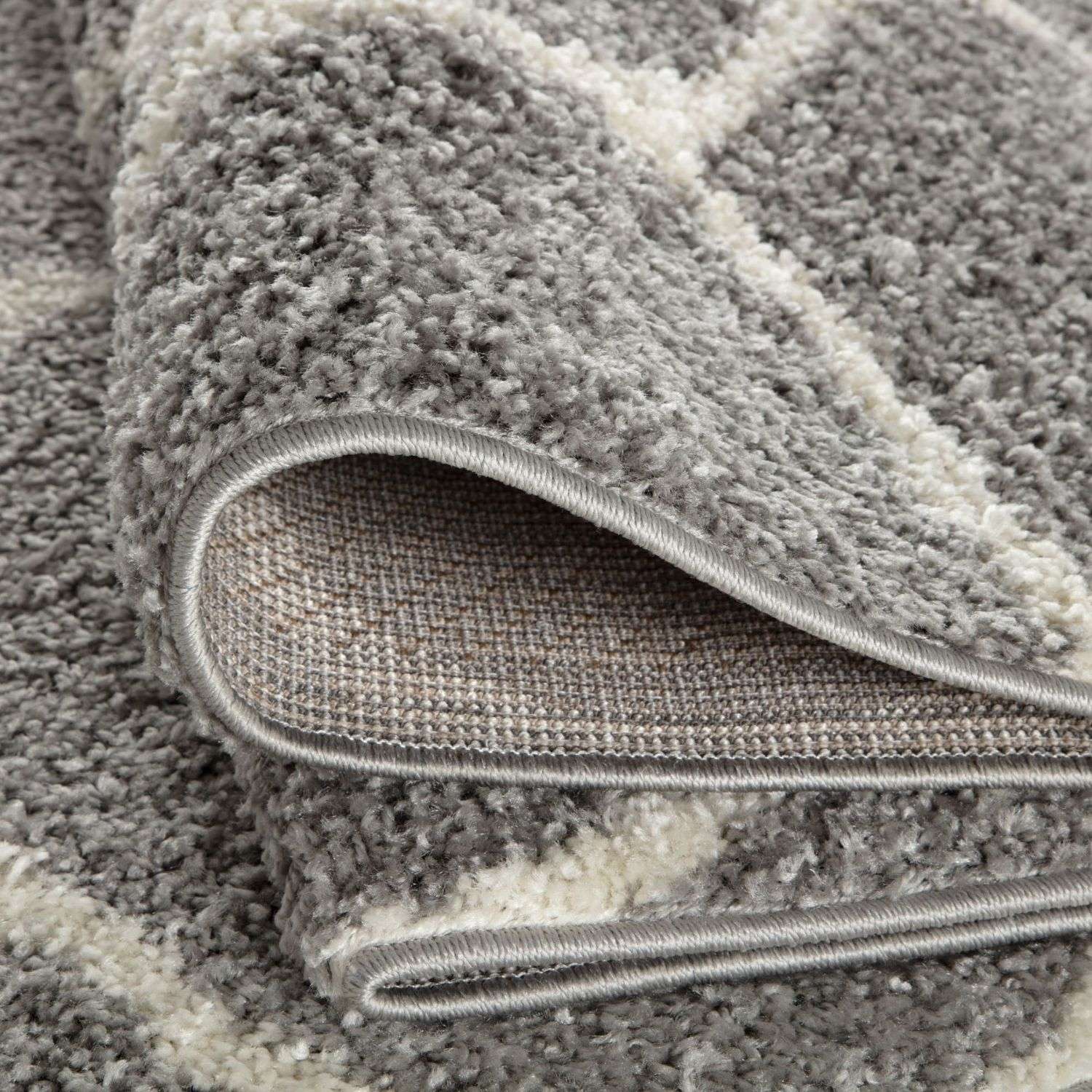 Moroccan Grey Shaggy Rug | 510 - PN Home