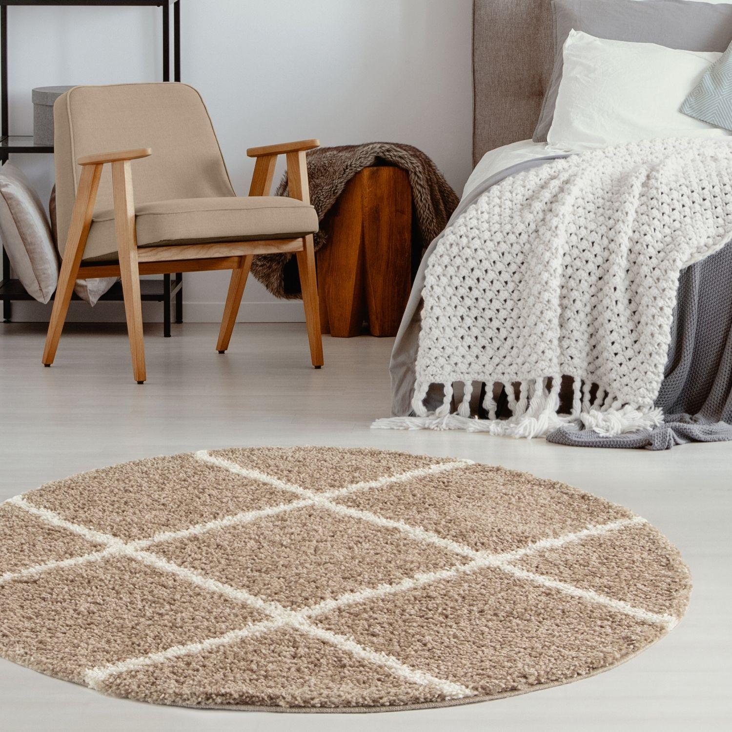 Moroccan Beige Shaggy Rug | 520 - PN Home