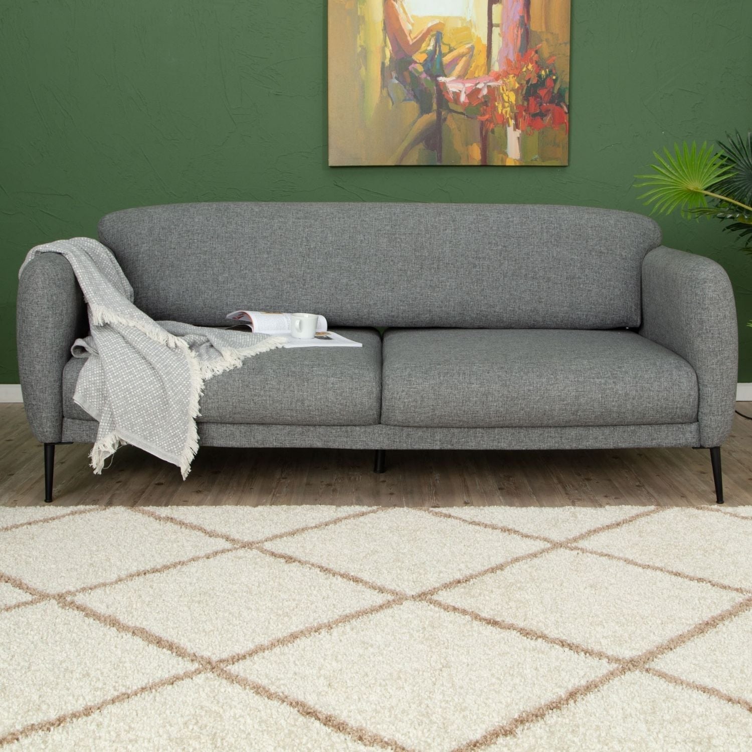Moroccan Ivory Shaggy Rug | 530 - PN Home