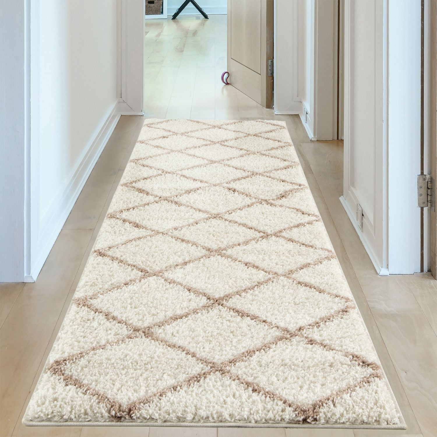 Moroccan Ivory Shaggy Rug | 530 - PN Home