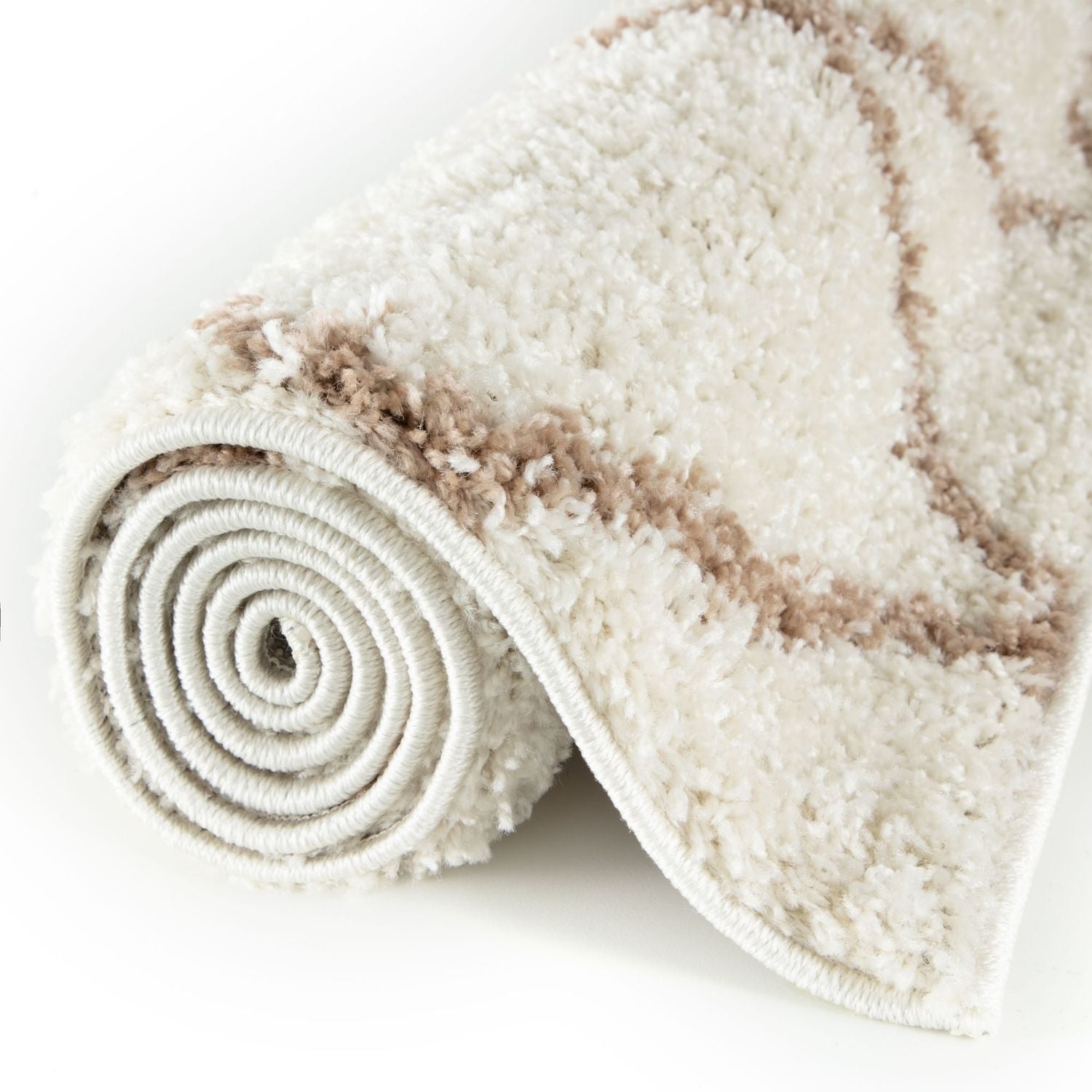 Moroccan Ivory Shaggy Rug | 530 - PN Home