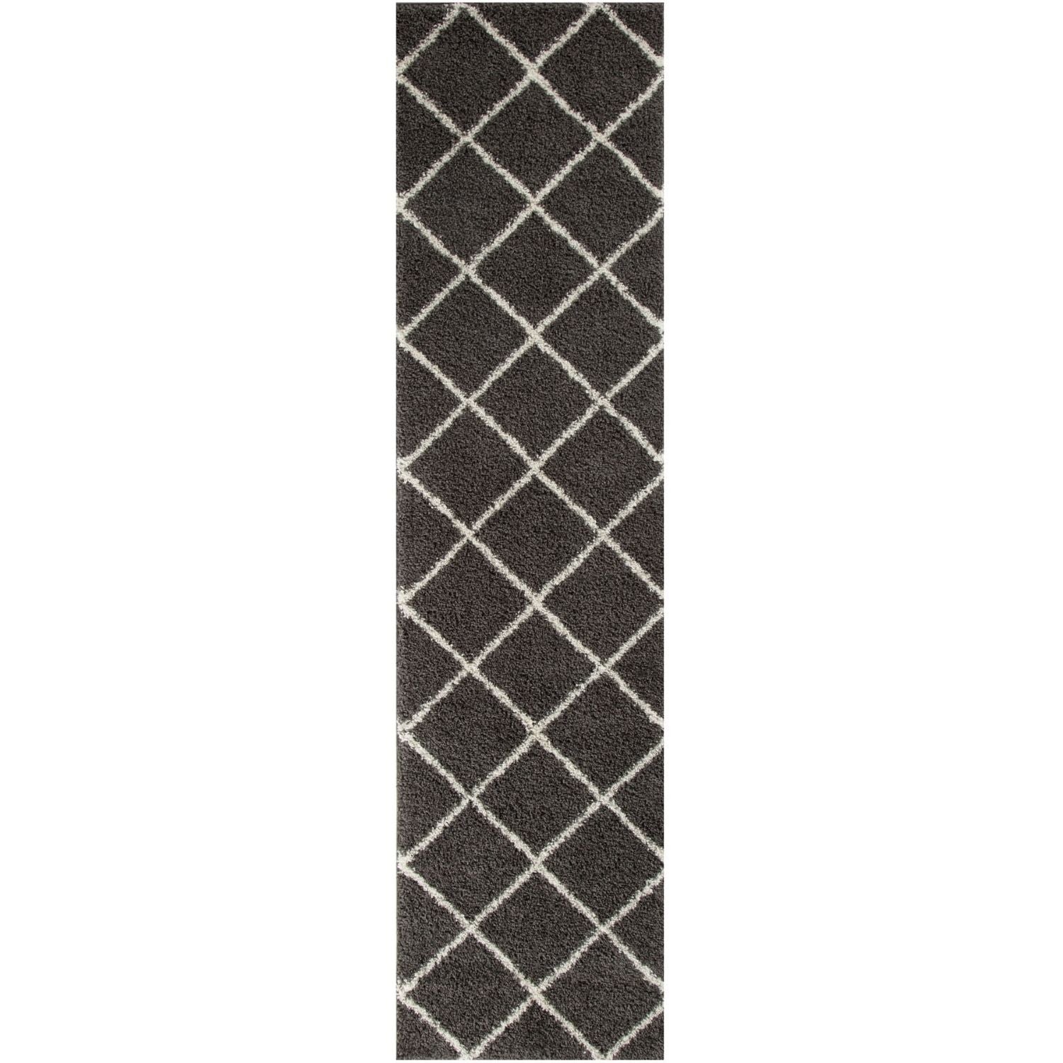 Moroccan Dark Grey Shaggy Rug | 540 - PN Home