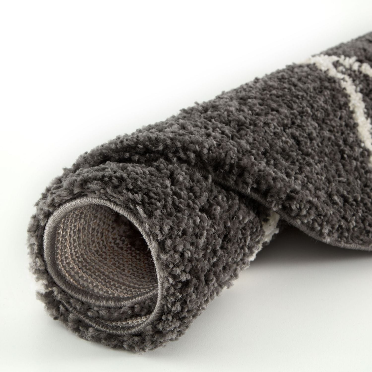 Moroccan Dark Grey Shaggy Rug | 540 - PN Home