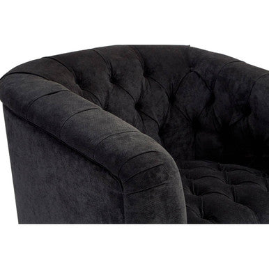 Fenton Black Fabric Armchair
