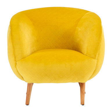 Oscar Yellow Fabric Chair