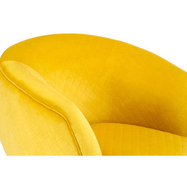 Oscar Yellow Fabric Chair