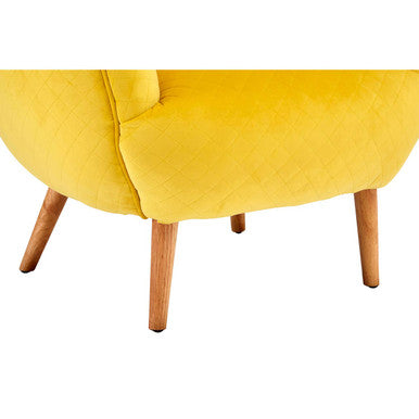 Oscar Yellow Fabric Chair