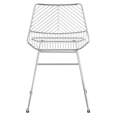 District Chrome Metal Wire Tapered Legs Chair - PN Home