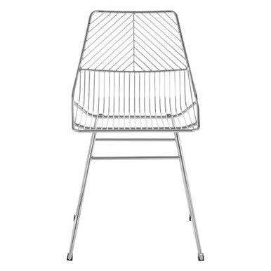 District Chrome Metal Wire Tapered Legs Chair - PN Home