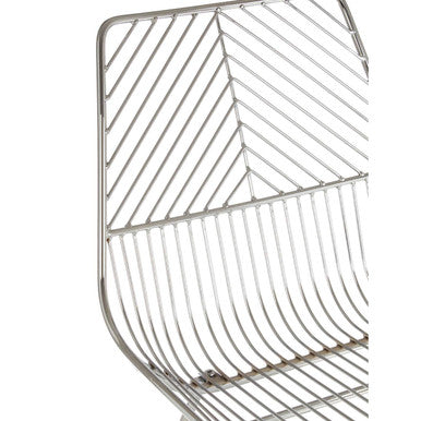 District Chrome Metal Wire Tapered Legs Chair - PN Home