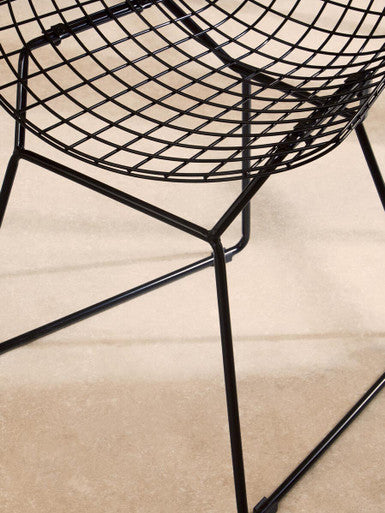 District Black Metal Wire Chair