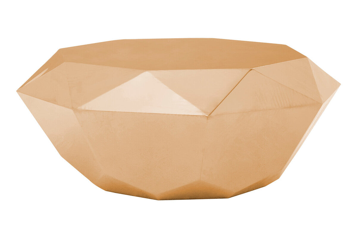Allure Rose Gold Diamond Cut Coffee Table - PN Home