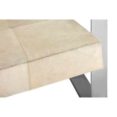 Kensington Townhouse Hairon Leather Chair With Steel Legs - PN Home