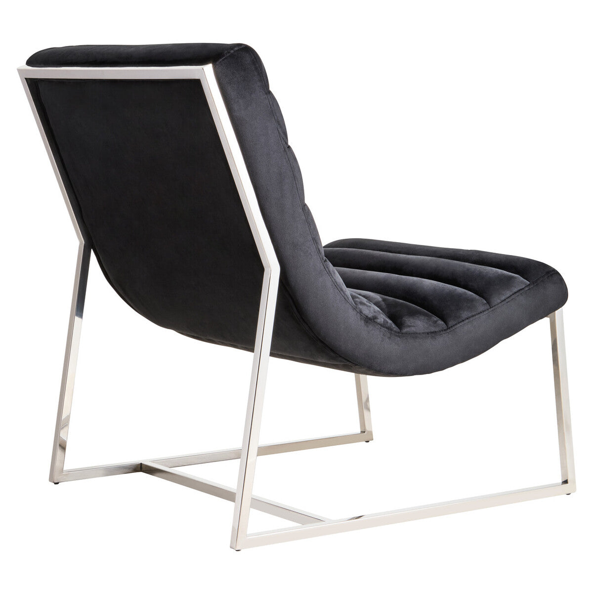 Vogue Midnight Velvet Curving Profile Lounge Chair - PN Home