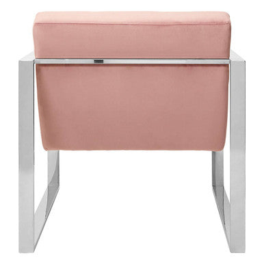 Vogue Pink Velvet Lounge Chair - PN Home