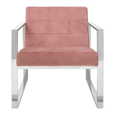 Vogue Pink Velvet Lounge Chair - PN Home