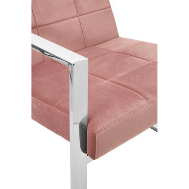 Vogue Pink Velvet Lounge Chair - PN Home