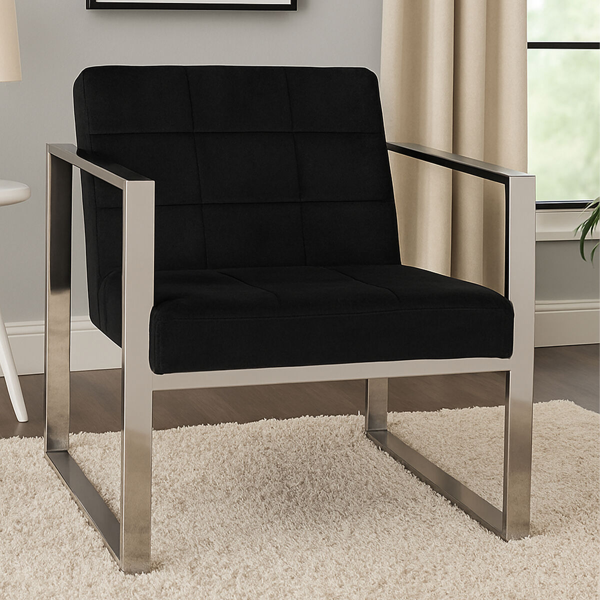 Vogue Black Velvet Lounge Chair - PN Home